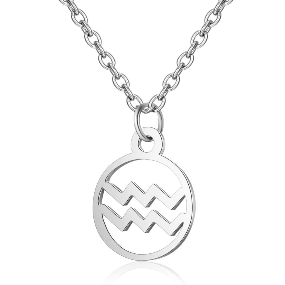 Twelve constellation stainless steel necklace necklace