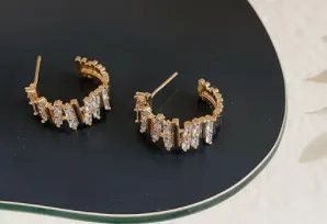 South Korea East Gate Earrings Female Super Immortal Temperament, Exquisite Zircon Earrings Earrings Earrings Cold Wind Earrings 925 Silver