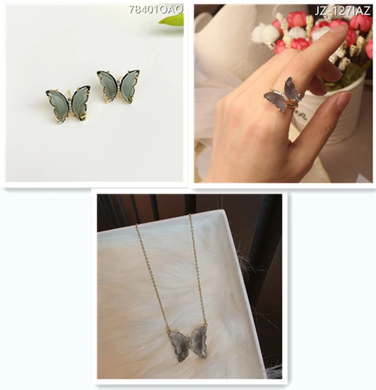 Butterfly crystal necklace