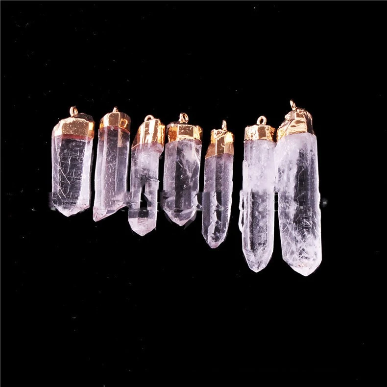 Natural Irregular Surface With Uneven Transparent Crystal Pendant