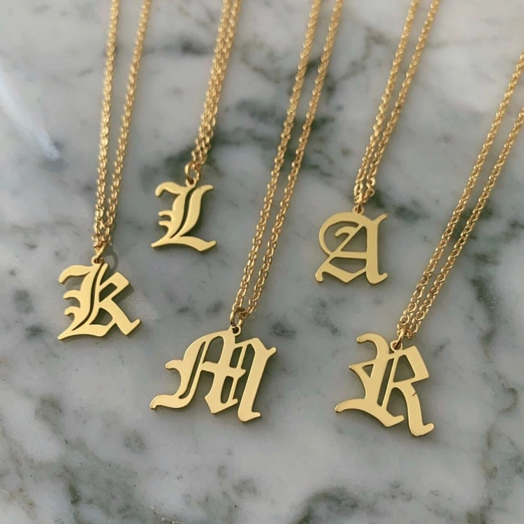 26 English alphabet couple necklace Chain