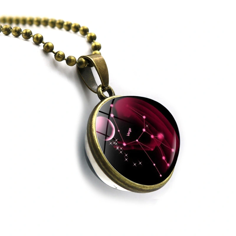 Twelve constellation time gem necklace