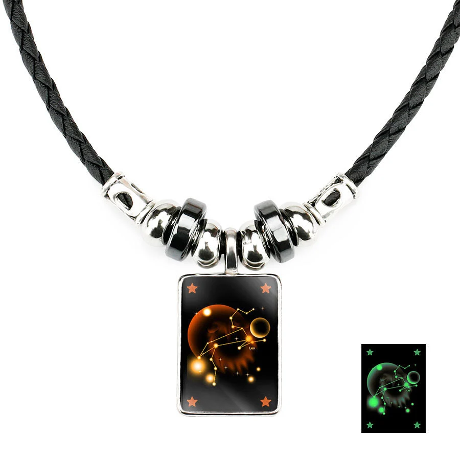 Twelve Constellation Luminous Crystal Necklace