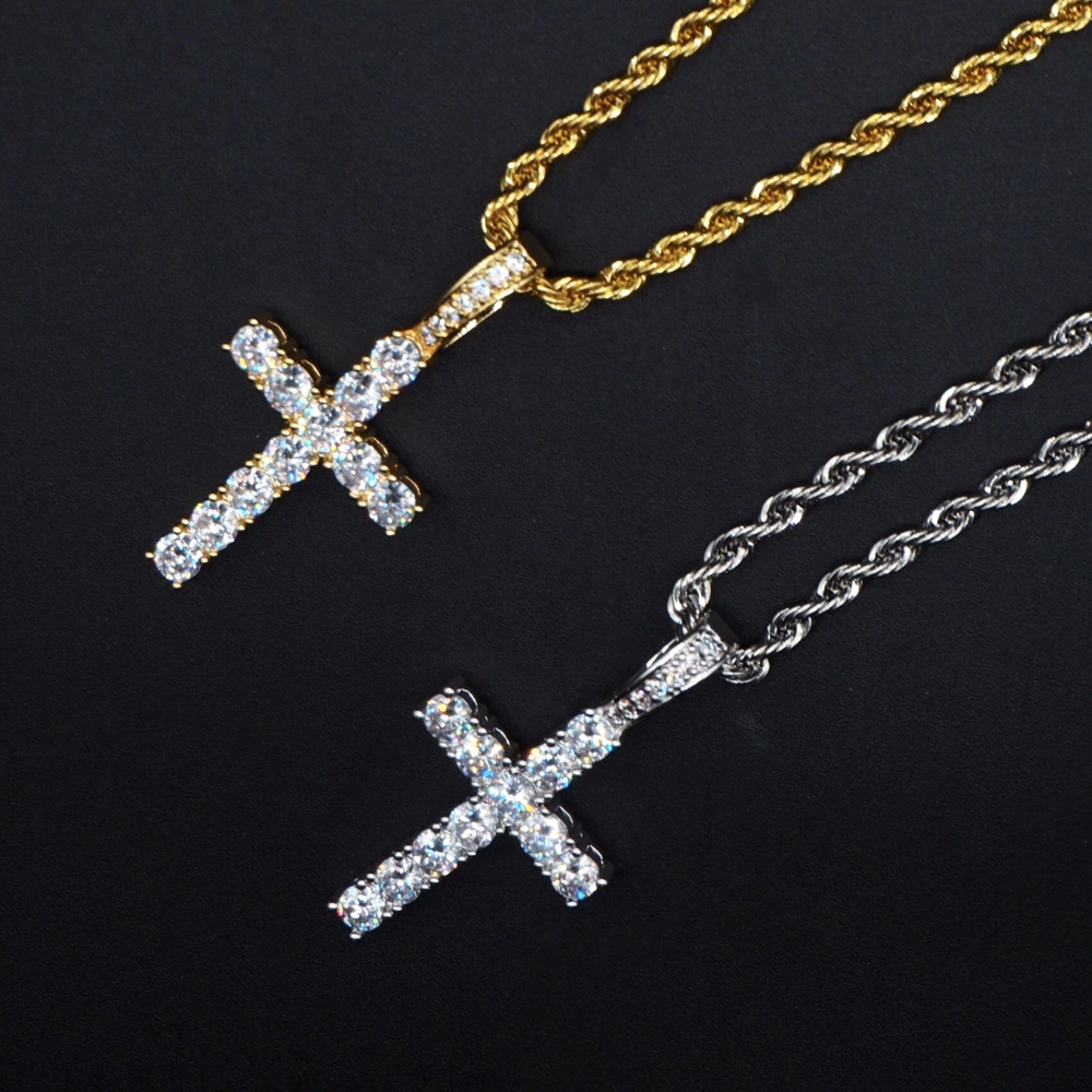 European and American hip hop cross pendant