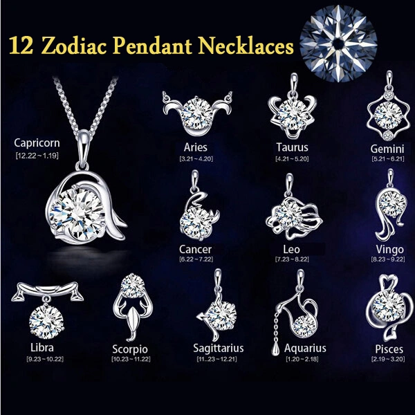 Twelve constellations female pendant