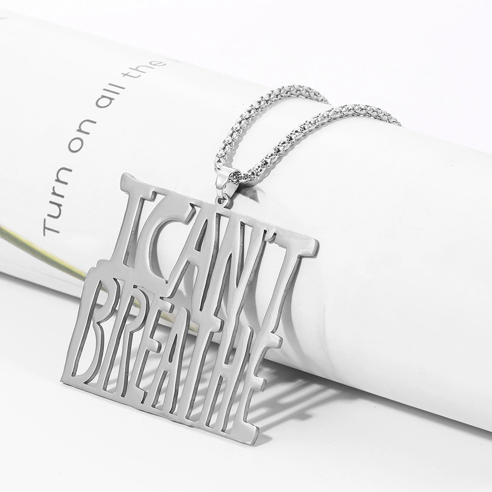 I CAN'T BREATHE English necklace