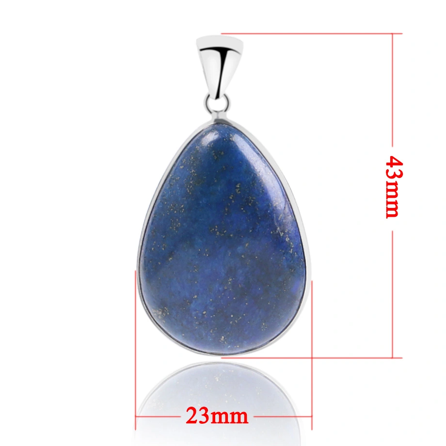 Natural stone necklace semi-precious stone drop pendant