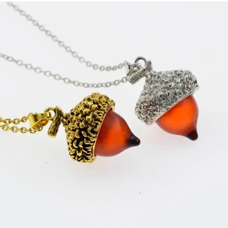 Ethnic style pendant simple creative alloy pine nut necklace