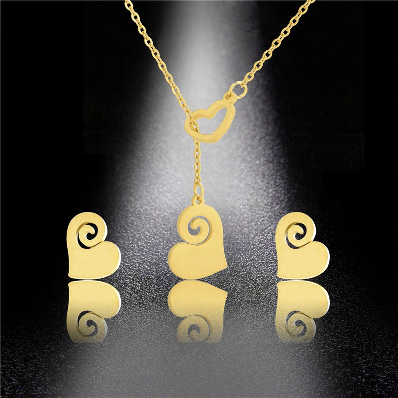 Golden Love Titanium Steel Pendant