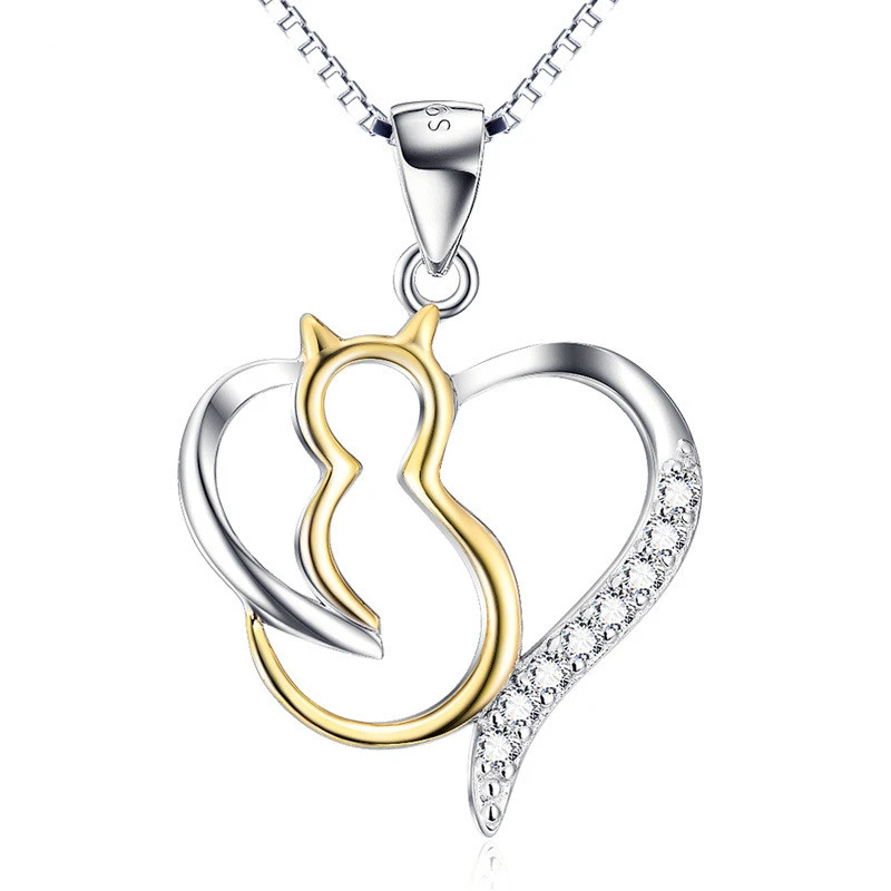 Cat Animal Micro Diamond Pendant