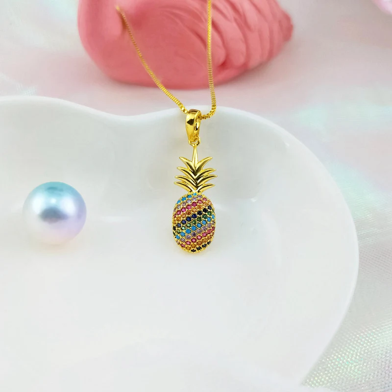 Pineapple pendant earrings