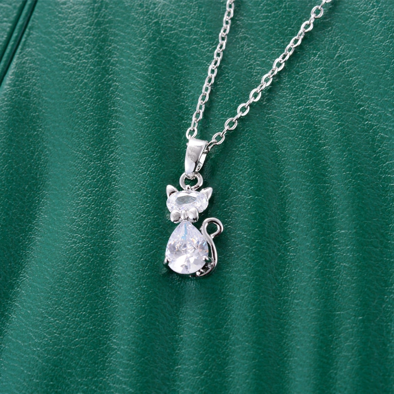 Cute kitten personality necklace
