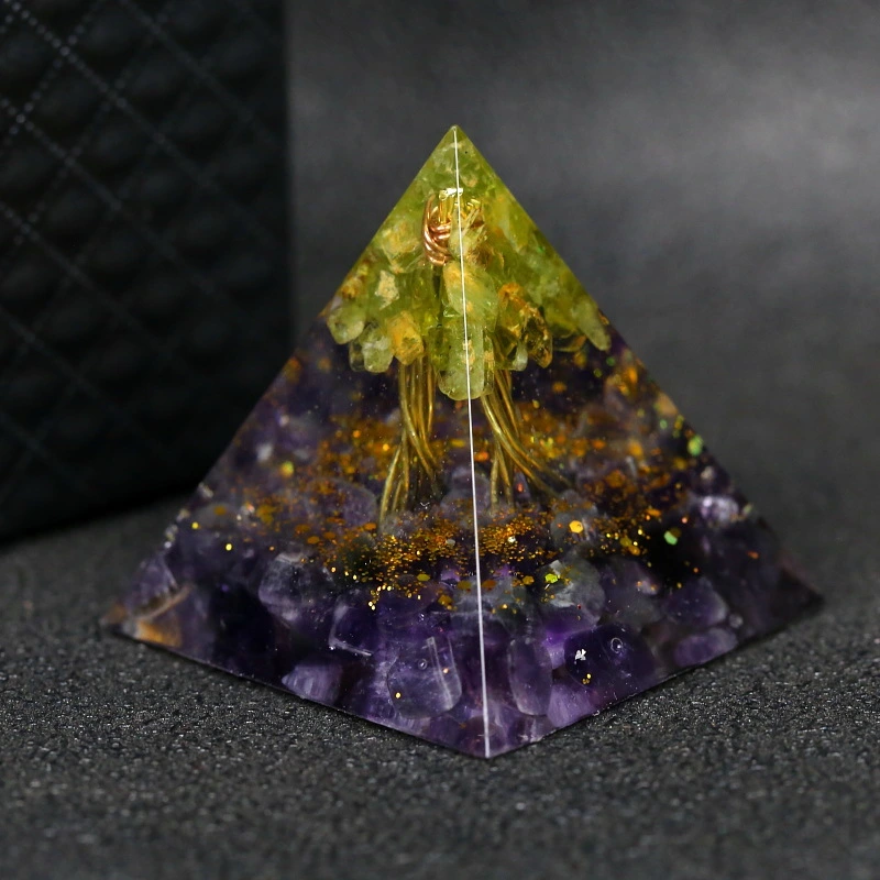 Amethyst Gravel Resin Cube Ornaments