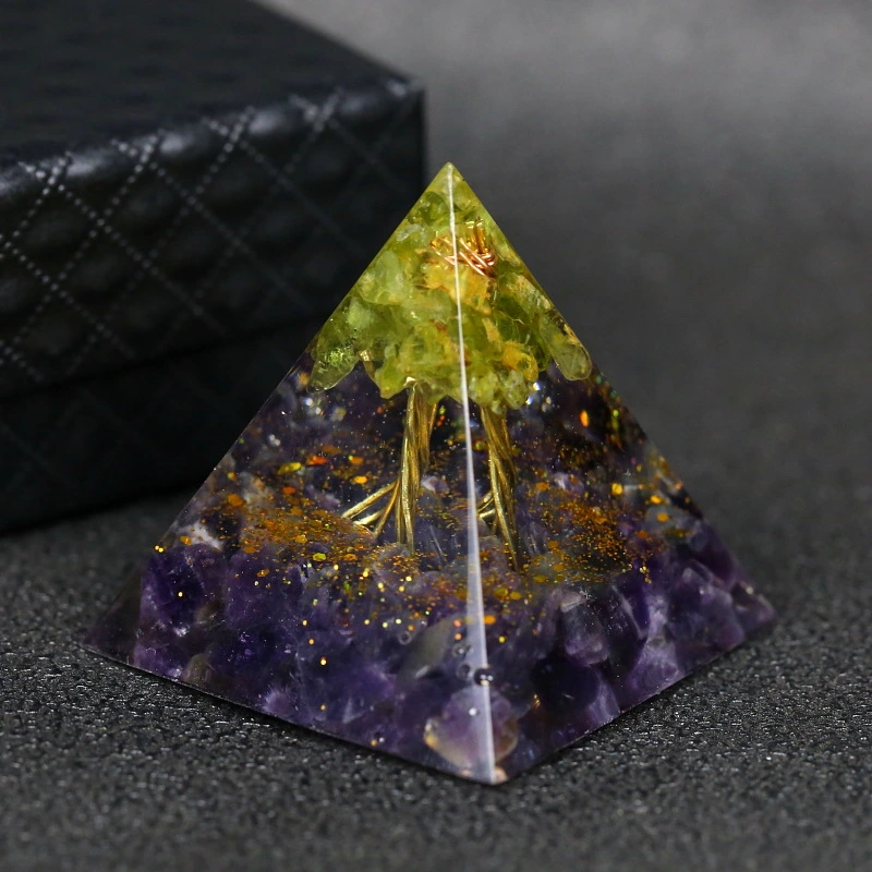 Amethyst Gravel Resin Cube Ornaments