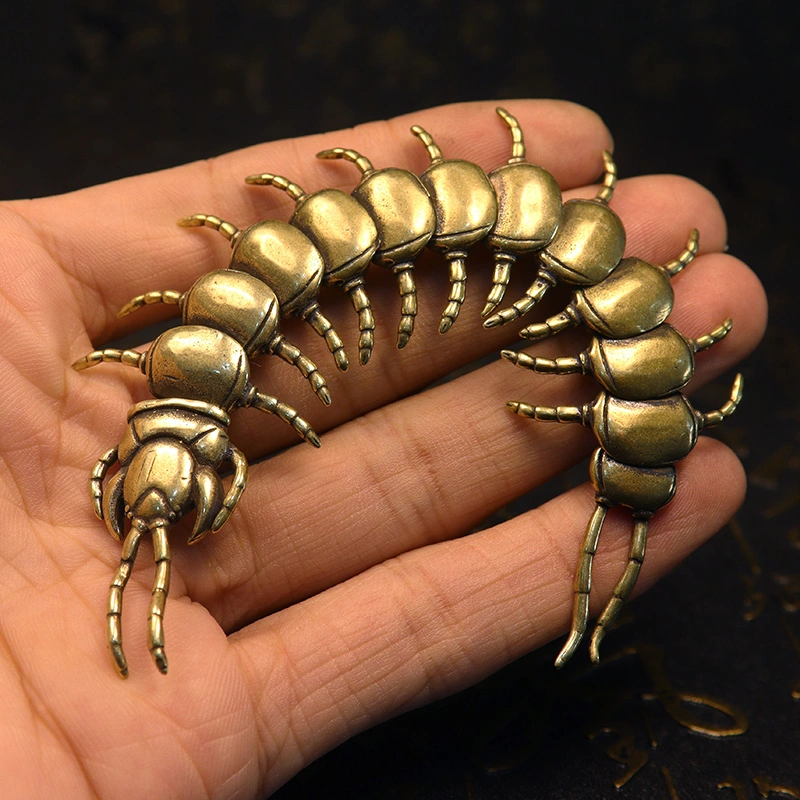 Vintage Copper Centipede Ornament  Decorations Accessories Crafts Simulation Animal