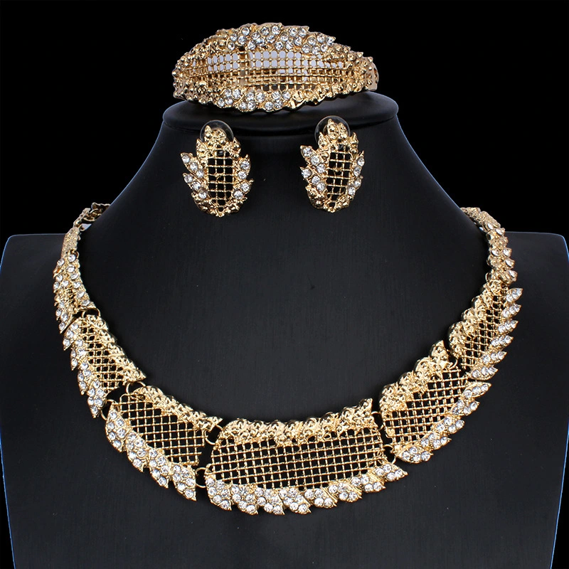 New Fashion Alloy Jewelry Set Necklace And Earrings Four Piece Set