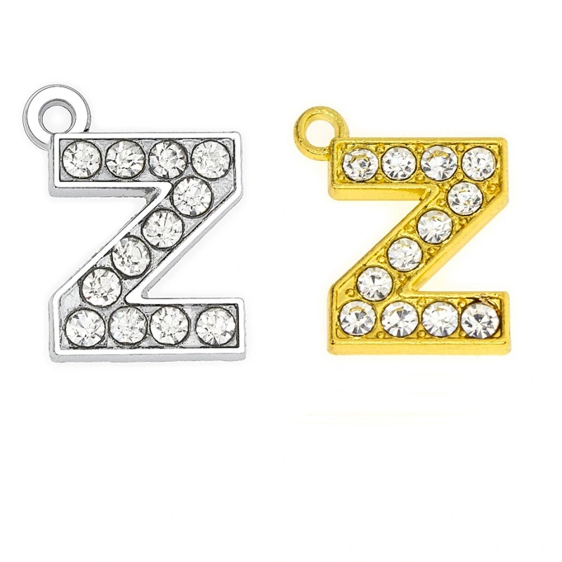 Golden Letter Accessories DIY Flashing Diamond Shoe Buckle Pin