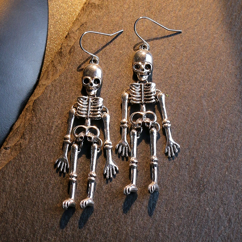Earrings European And American Skull Skull Exaggerated Nightclub