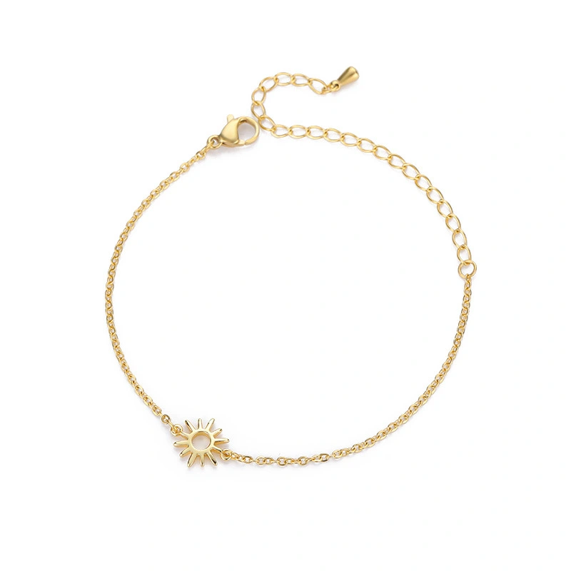 Hollow Gold Chain Stainless Steel Bracelet Star Pendant