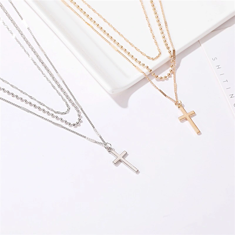 Multilayered Cross Necklace Is Sexy For Women