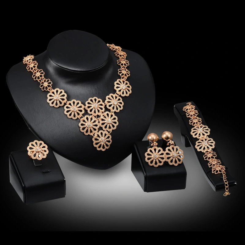 Exaggerated Jewelry Set Multi-layered Flower Shape