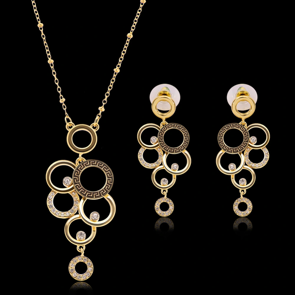 European And American Foreign Trade Accessories 18K Gold Jewelry Set