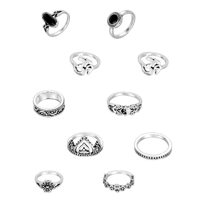 Alloy Joint Ring Cross Simple Ring 15-piece