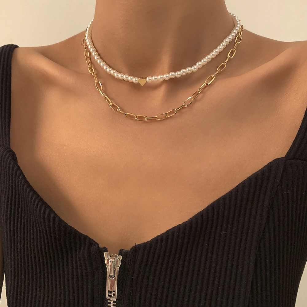 Geometric Hollow Chain Clavicle Chain