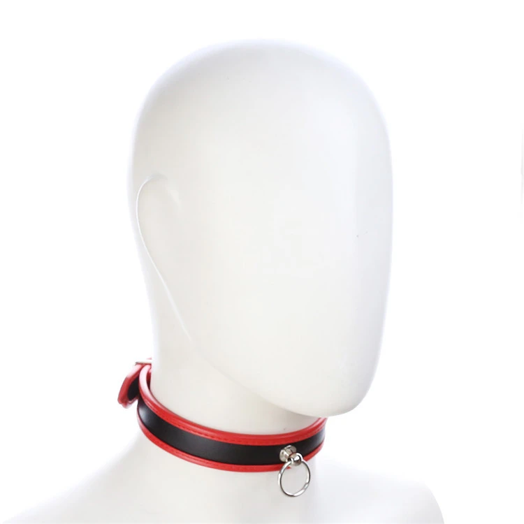 Leather collar, restraint toy collar collar