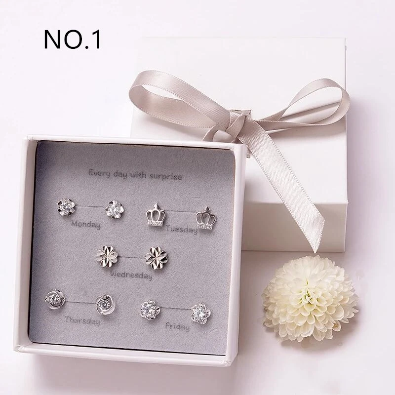 Simple alloy earring set