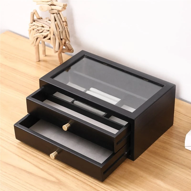 Simple Wooden Jewelry Storage Makeup Box