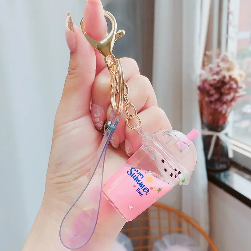 Car Milk Tea Key Chain Pendant