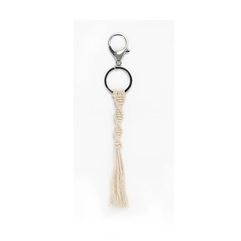 Bohemian hand woven cotton key chain