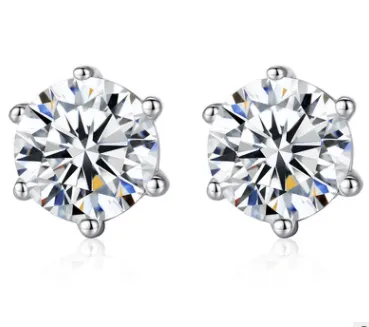S925 Silver Hearts & Arrows Swiss Zircon Silver Stud Earrings