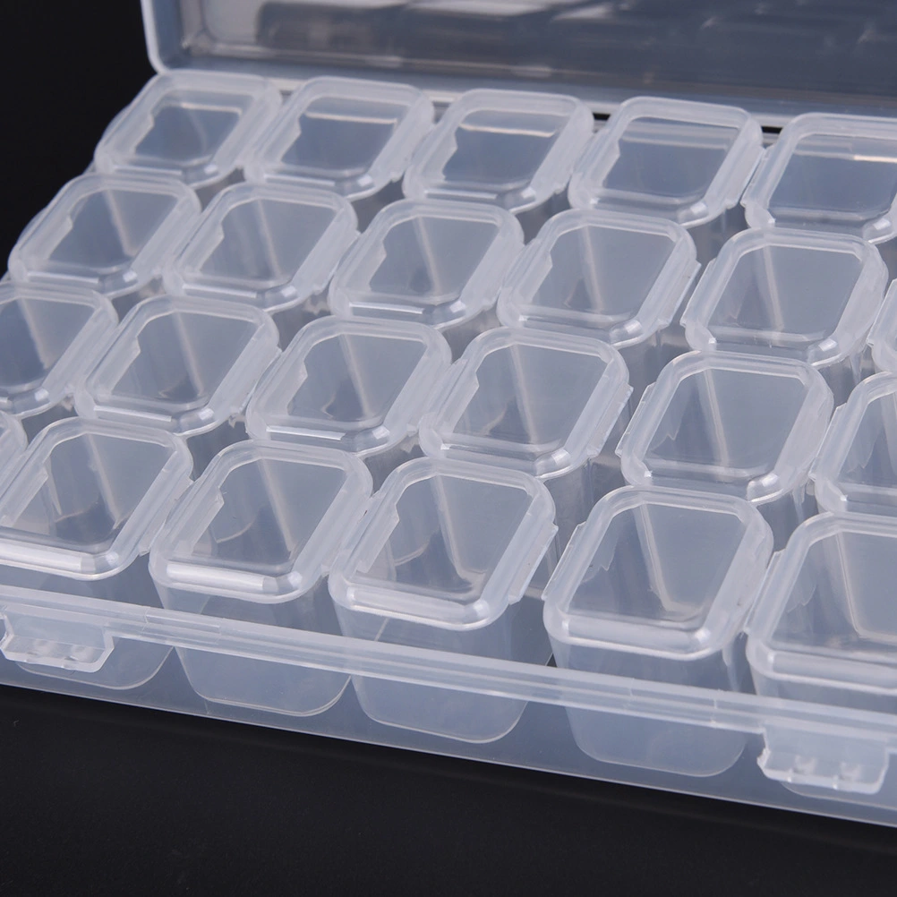 28 grid box transparent jewelry box