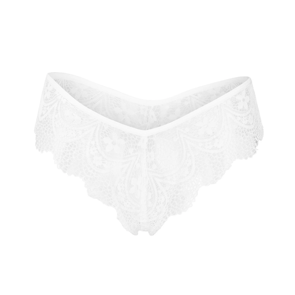 Lace hollowed-out briefs