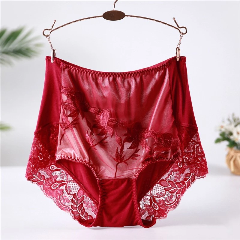 Embroidered modal high waist panties