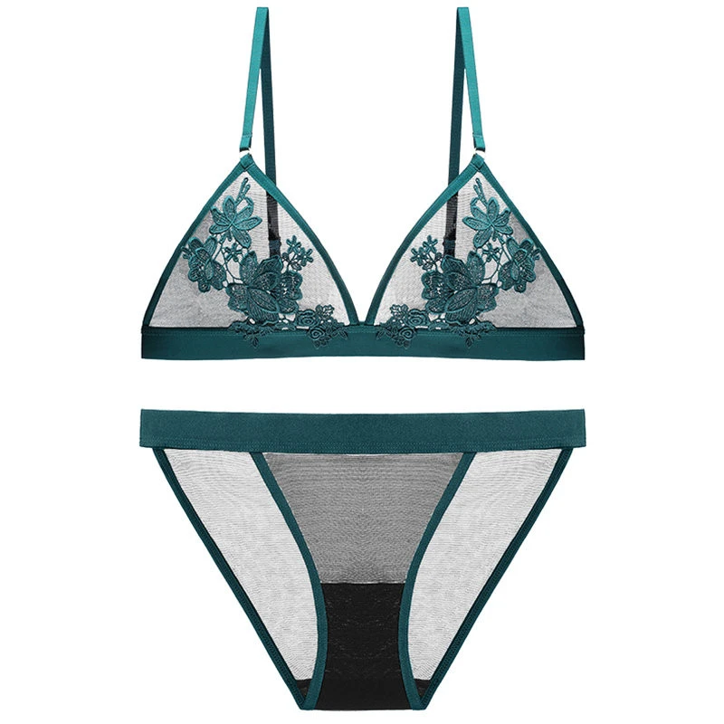 Bra set without steel ring triangle cup