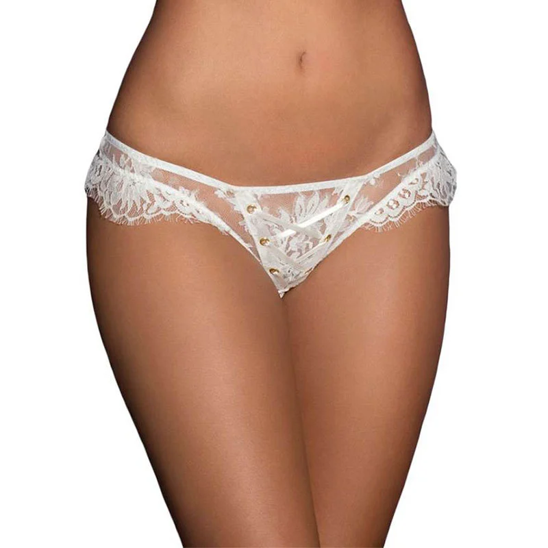 Lace-trimmed sexy briefs lace