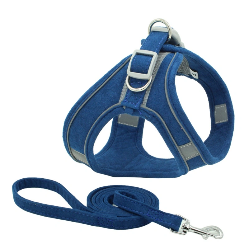 Suede Reflective Pet Chest Harness Vest