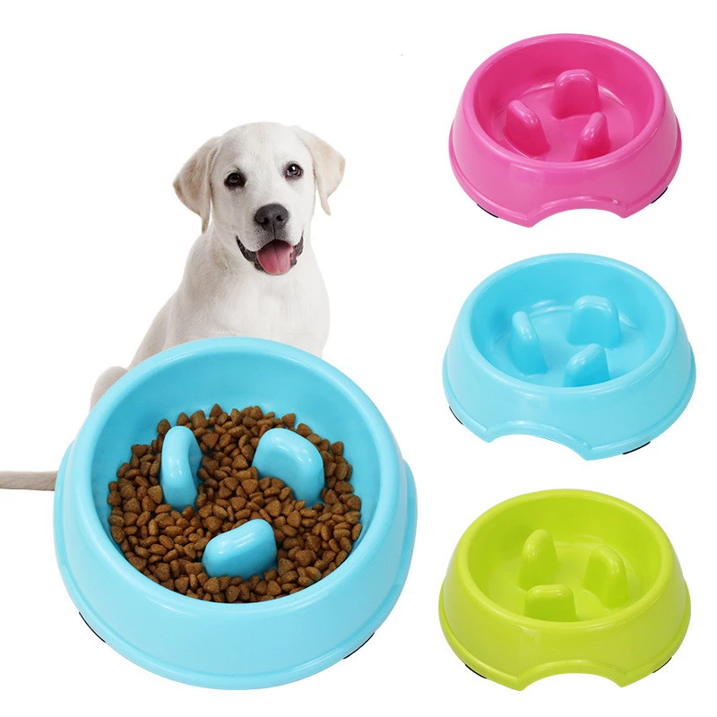 Choose Multiple Colors Anti-choking Pet Slow Food Bowl Anti-obesity Helps Healthy Slow Food