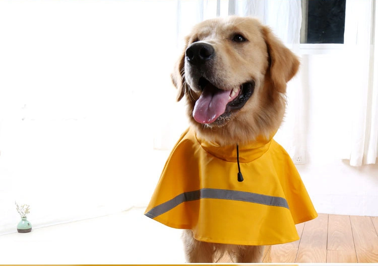 Pet Raincoat Dog Raincoat Labrador Golden Retriever Large and Medium-sized Dog Reflective Waterproof Snowproof Big Dog Clothes