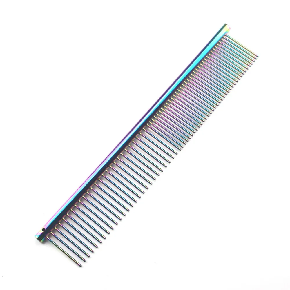 Color Stainless Steel Medium Pet Comb