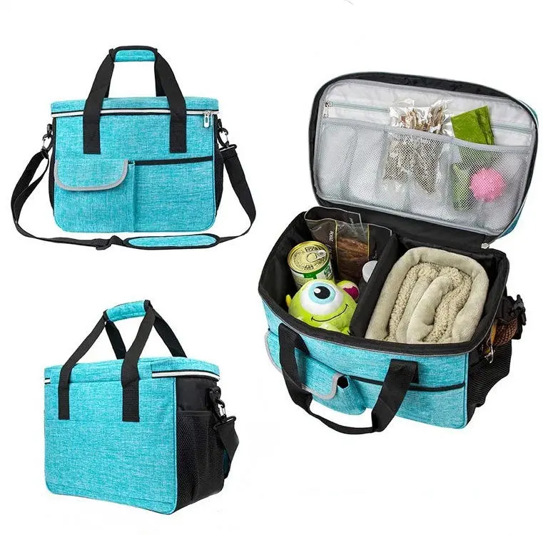 Pet Travel Lunch Bag Food Storage Box Foldable Bowl Portable Storage