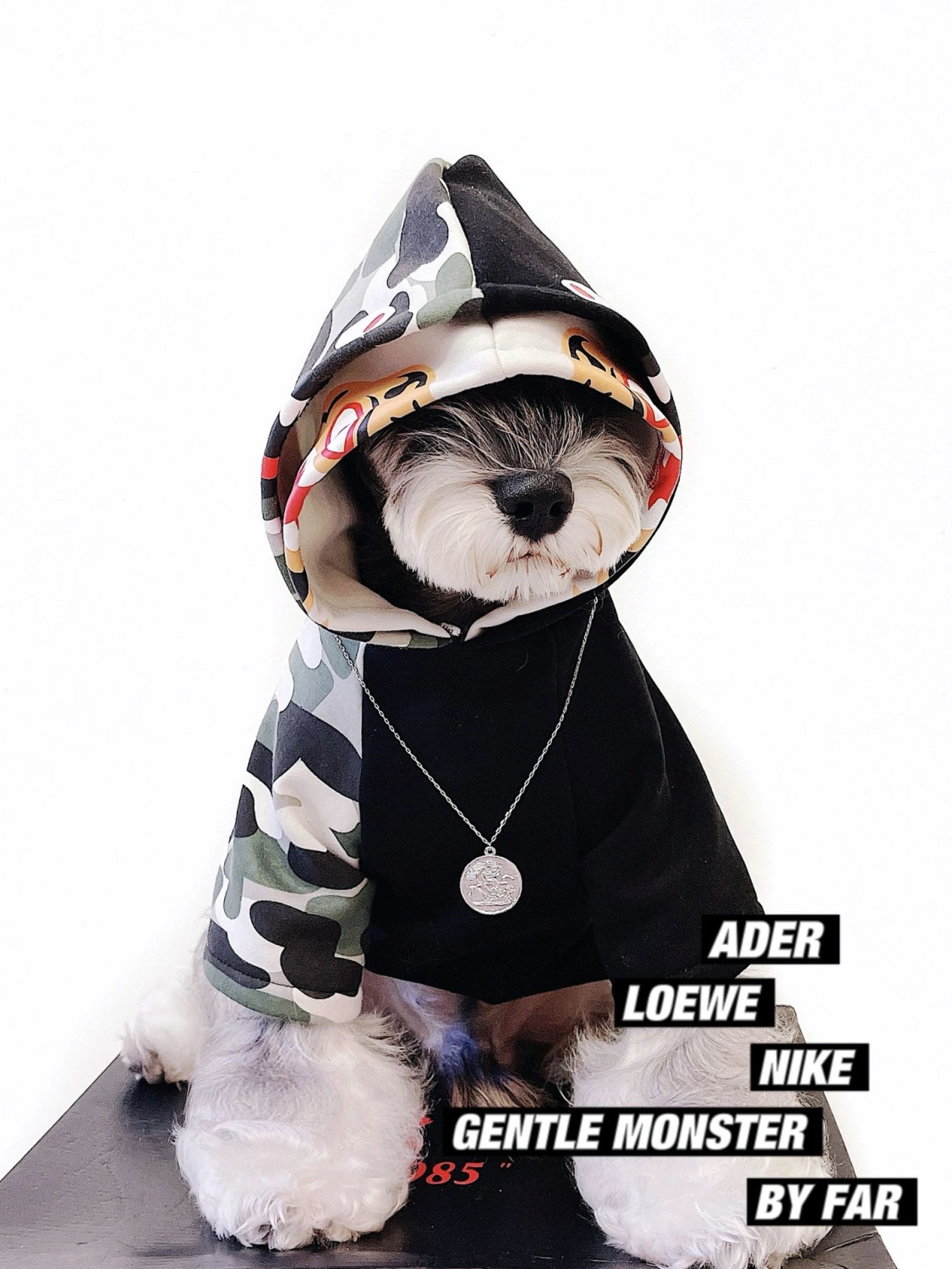 Double Hat Stitching Camouflage Pet Sweater
