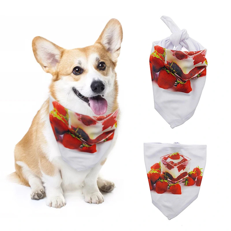 Pet saliva towel blank heat transfer printing triangle towel