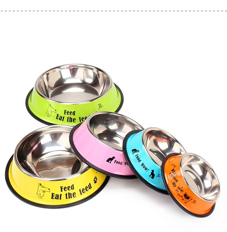 Stainless steel dog bowl