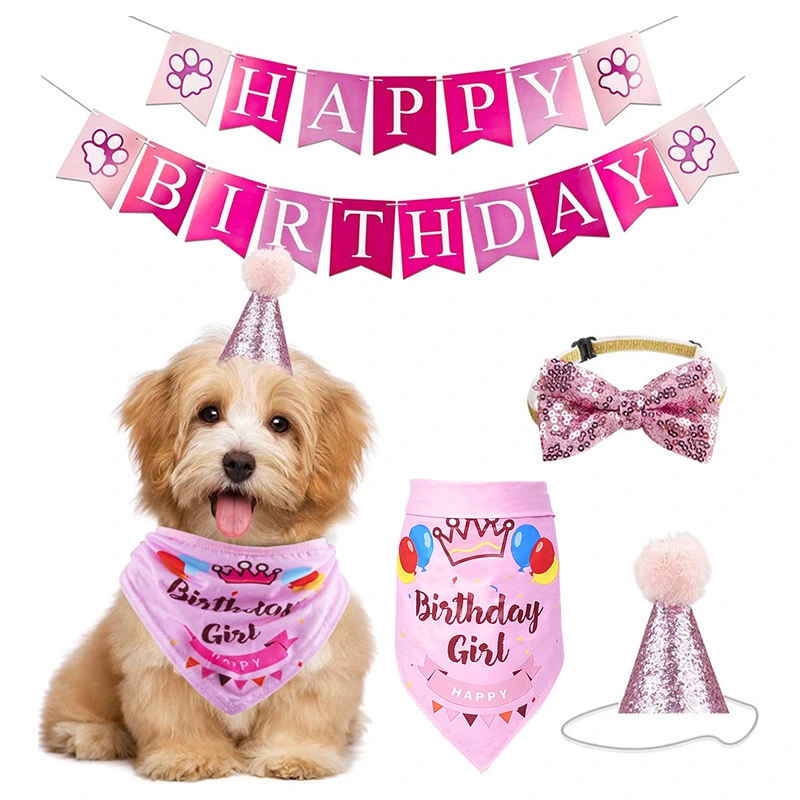 Cute pet birthday party scarf