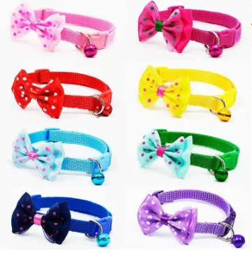 Pet bow collar cat bell collar