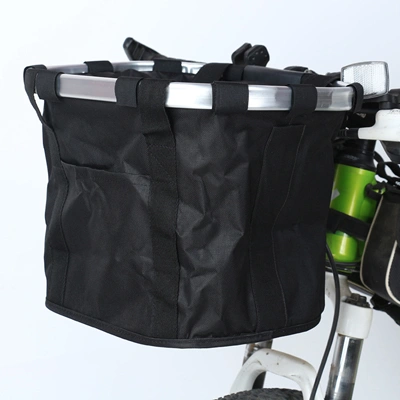 Folding bicycle basket